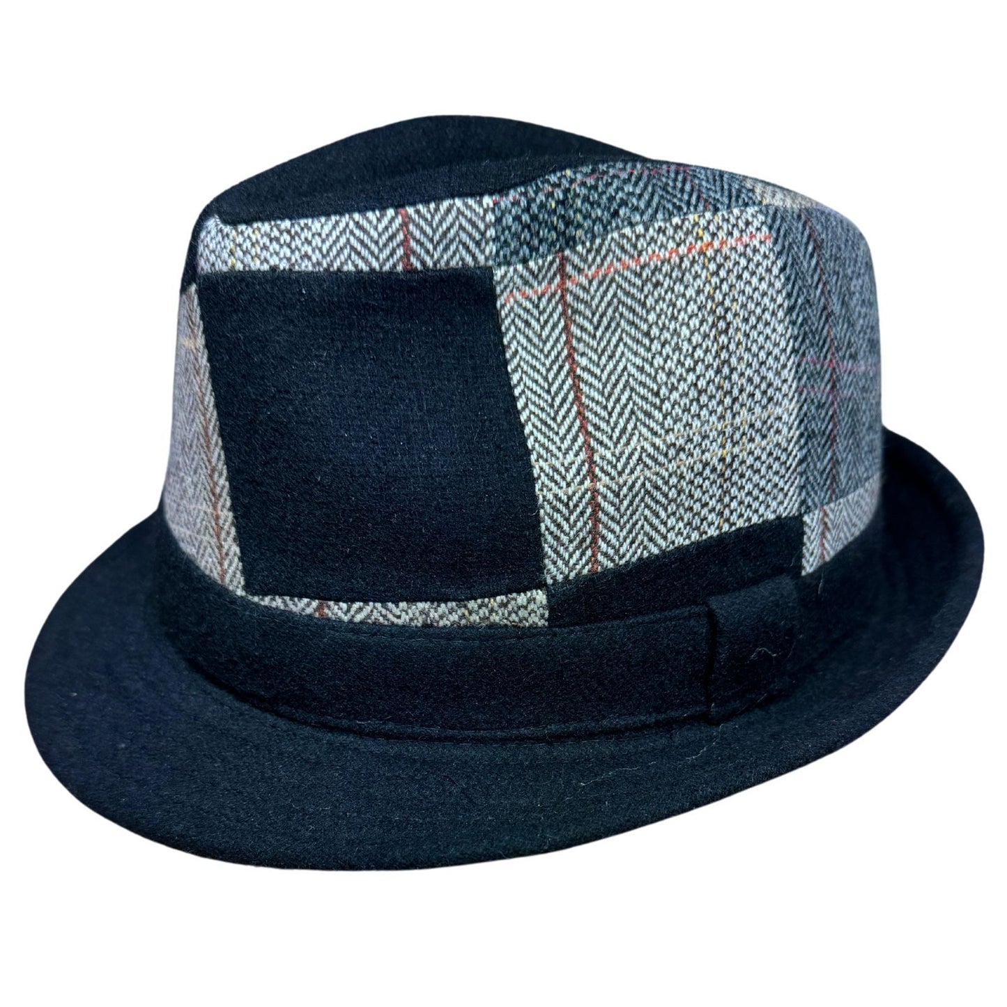 Avenel Felt Patterned Trilby Hat - Black-1