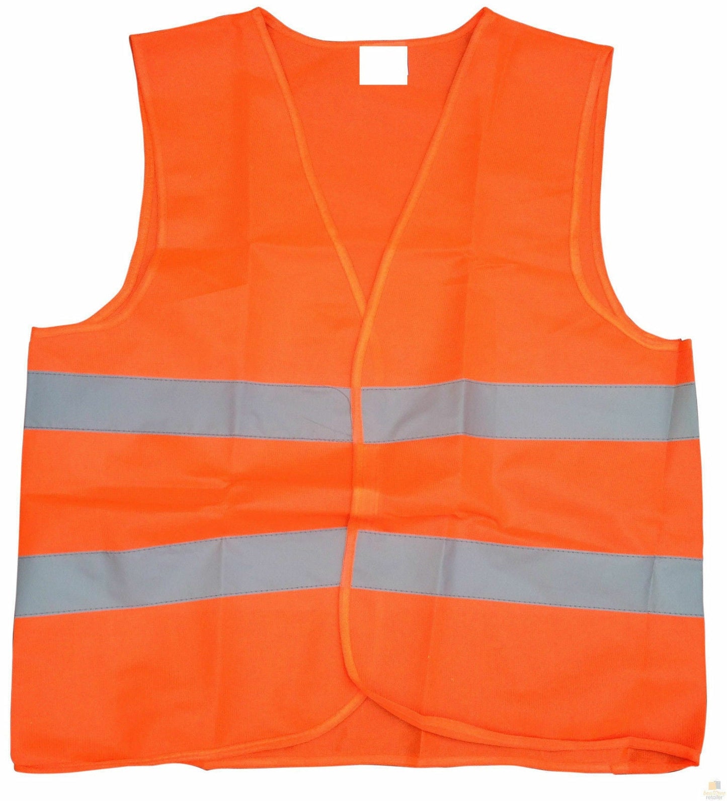 10x Hi Vis Safety VEST Reflective Tape Workwear Orange ONE SIZE Night & Day BULK-4