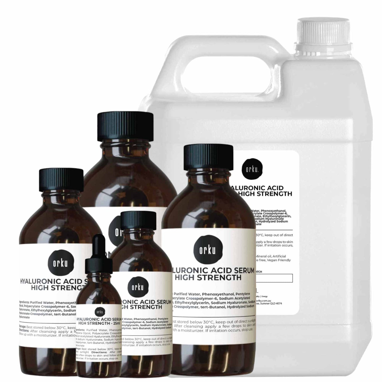 Hyaluronic Acid Serum - High Strength Bulk Cosmetic Face Skin Care-0