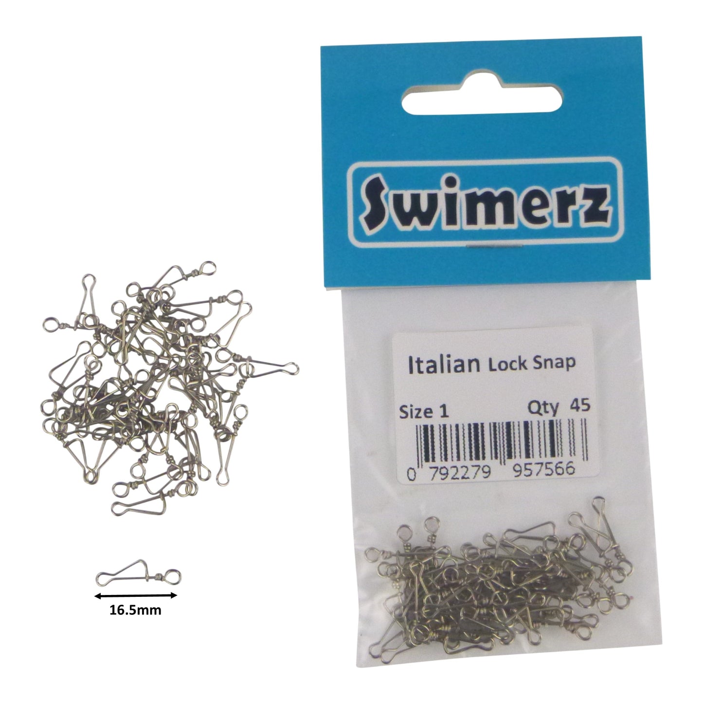 Swimerz Italian Snap, Closed Eye, size 1, 45 pack-1