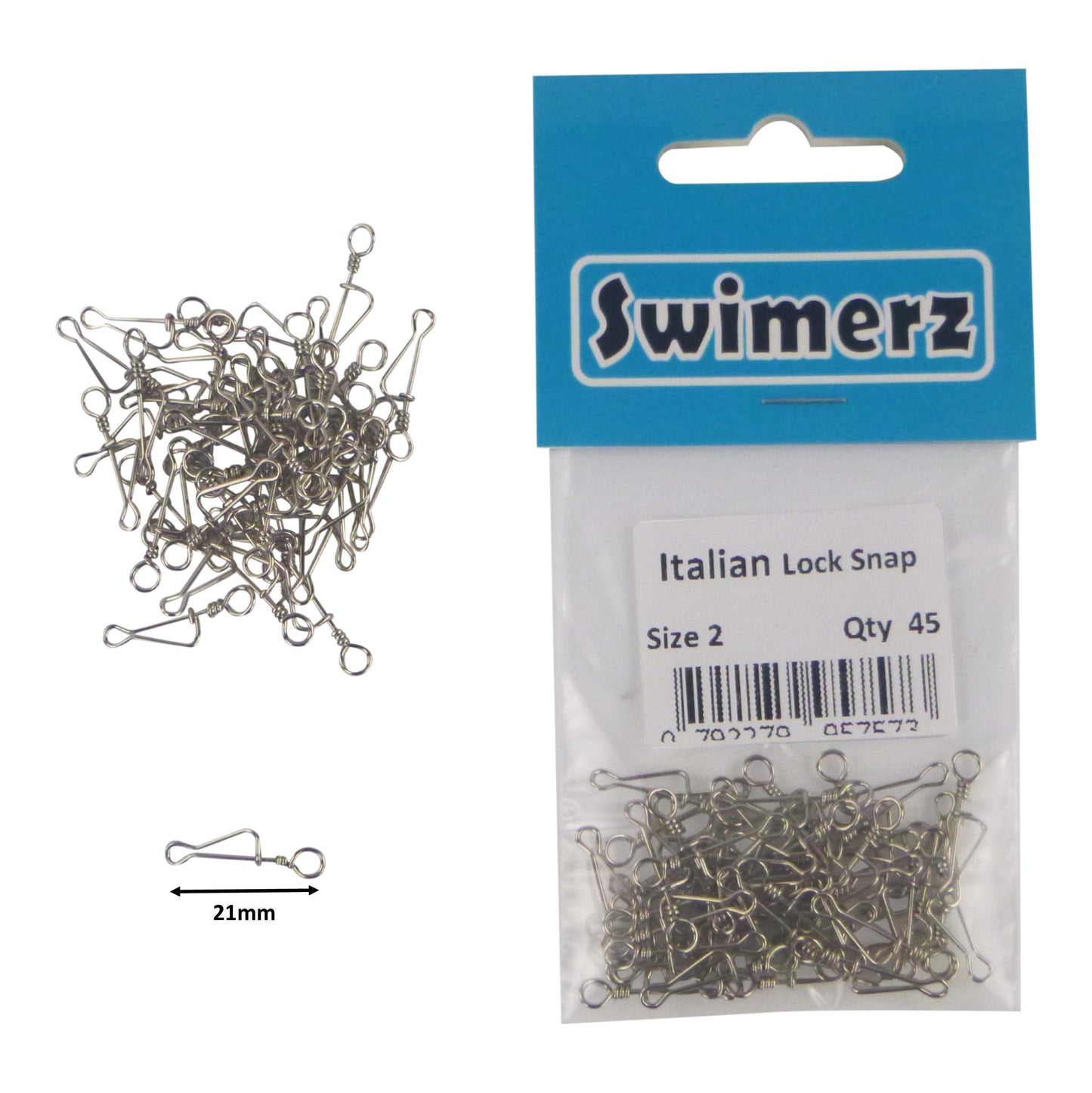 Swimerz Italian Snap, Closed Eye, size 2, 45 pack-1