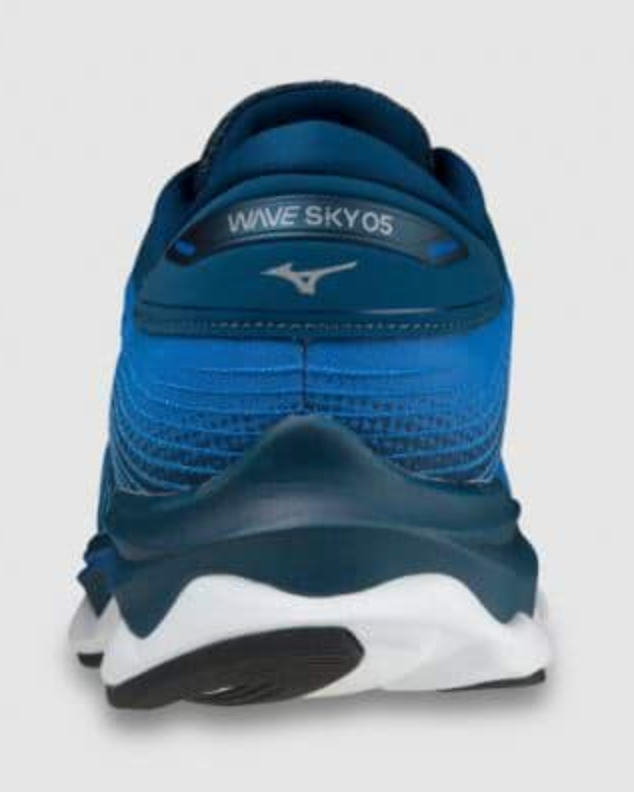 Mizuno Mens Wave Sky 5 Running Shoes Athletic Runners Sneakers - Indigo Blue-4