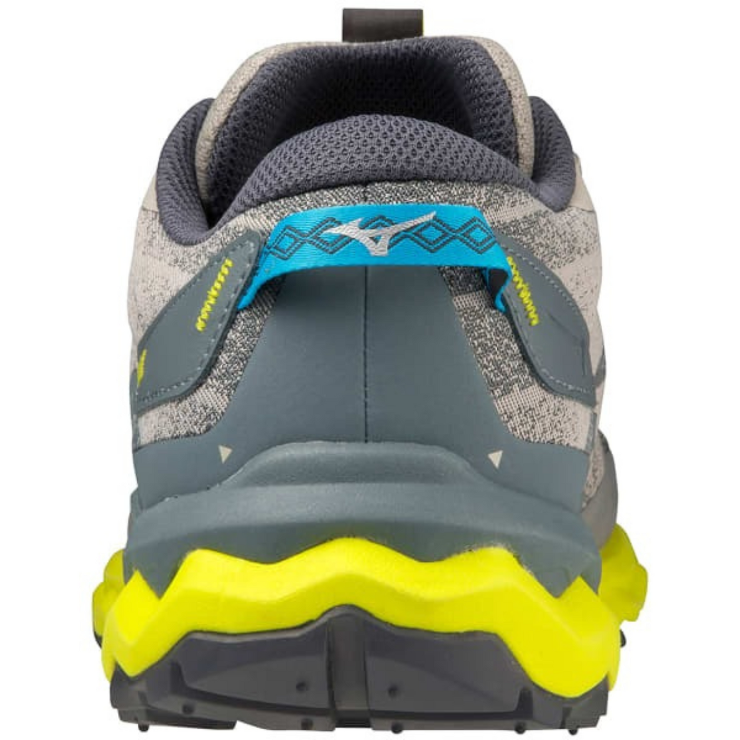 Mizuno Wave Daichi 7 Mens Trail Shoes Gray/Blue/Bolt Size US 10.5
