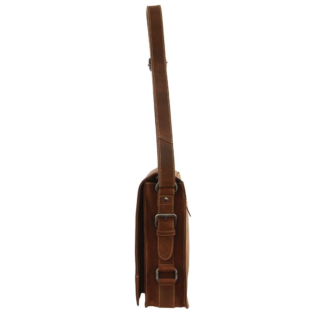 Jack's Inn Lady Killer Brown Crazy Horse Leather Shoulder Bag Western Vintage in Cognac-3