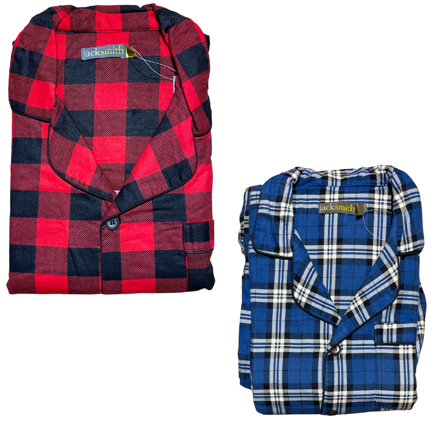 Mens Flannelette Pyjama Set Sleepwear Soft 100% Cotton PJs Two Piece Pajamas-3