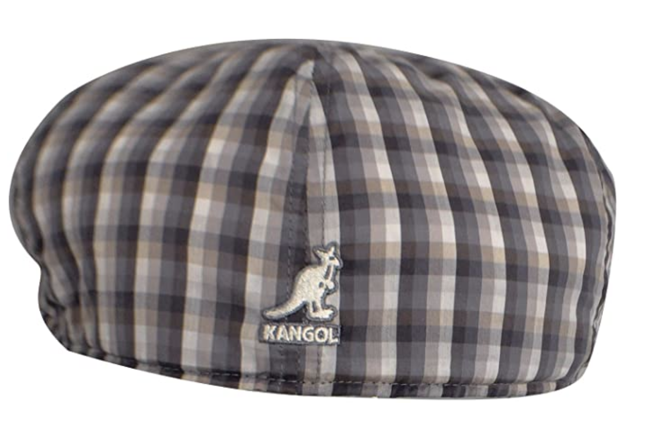 KANGOL Plaid 504 Ivy Cap Newsboy Flat Hat K1359FA Flexfit - Grey Check - L/XL-3