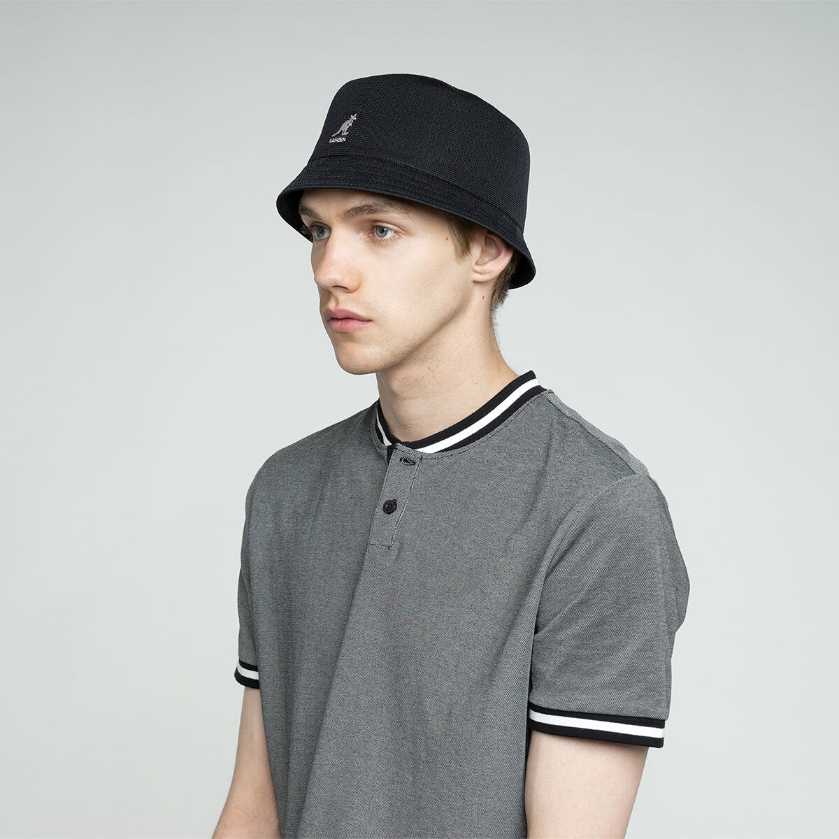 Kangol Tropic Bin Bucket Hat Summer Camping Fishing Beach Cap - Black - XL