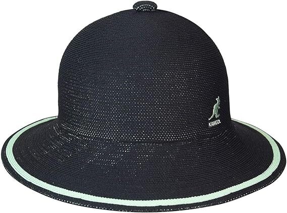 Kangol Womens Tropic Wide Brim Stripe Casual Lightweight Bucket Hat - Black - L-4