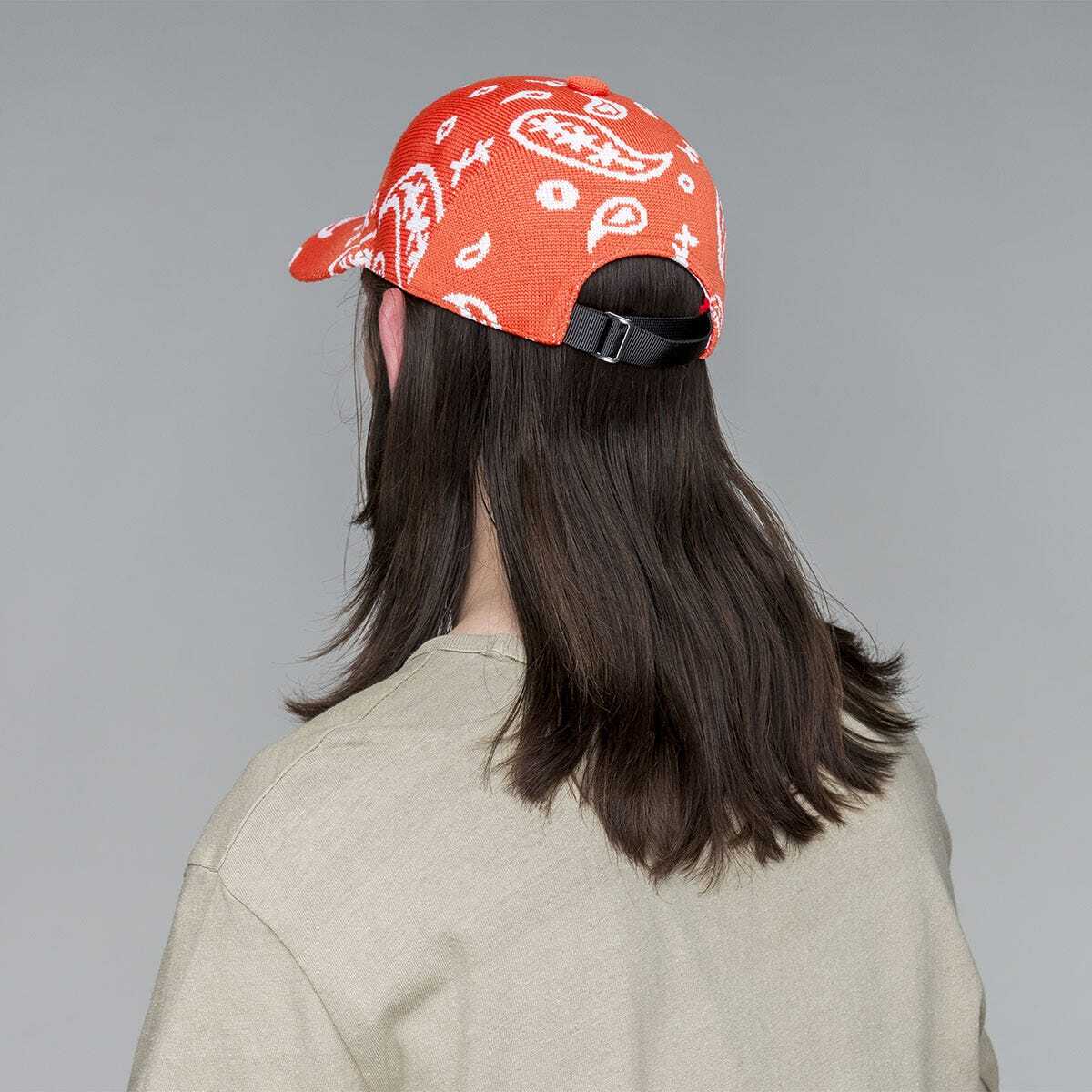 Kangol Mens Paisley Adjustable Spacecap Baseball Cap - Cherry Glow/White-3