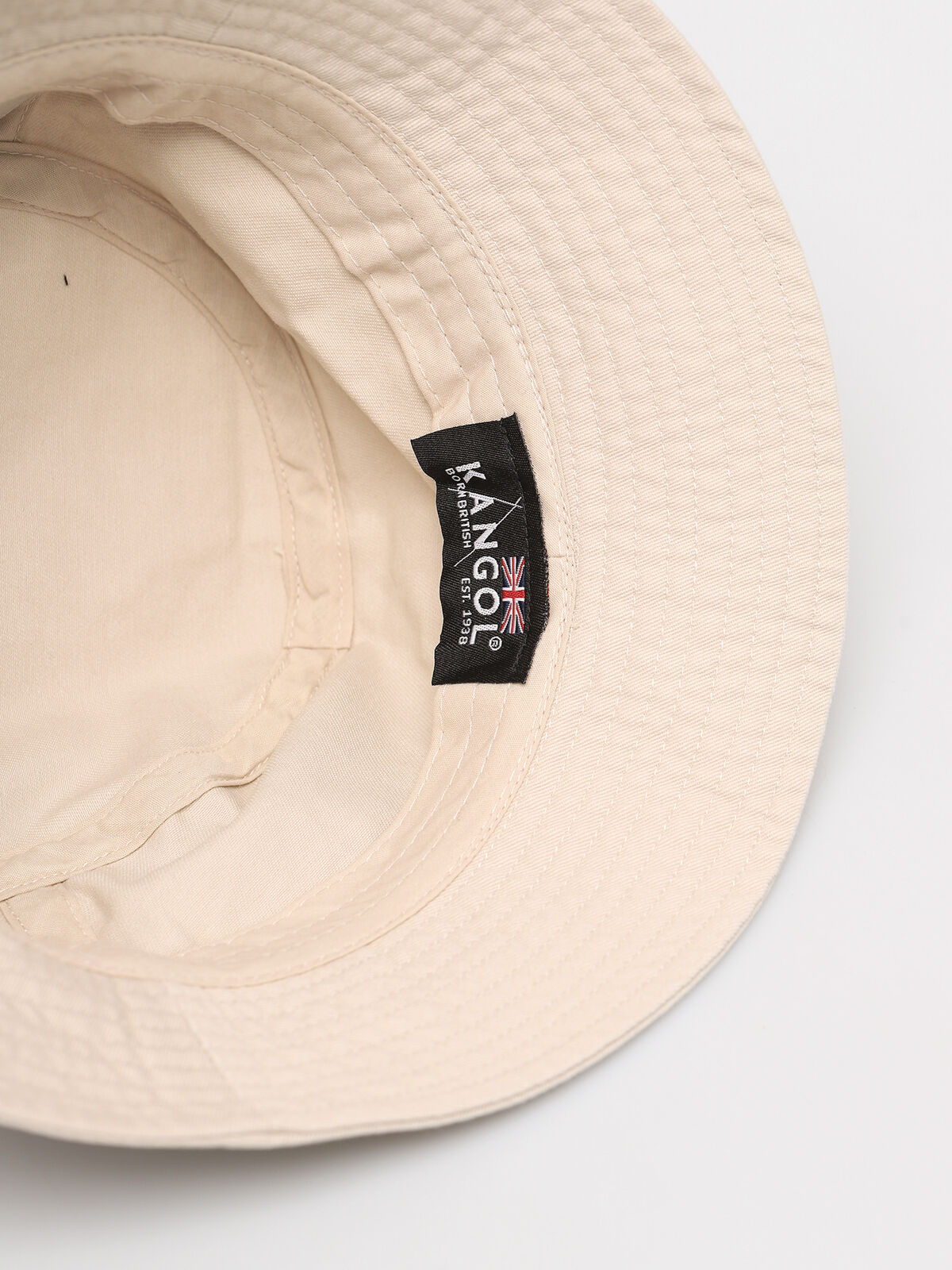 Kangol Washed Bucket Hat Sun Fishing Camping Summer Beach in Beige (Khaki)