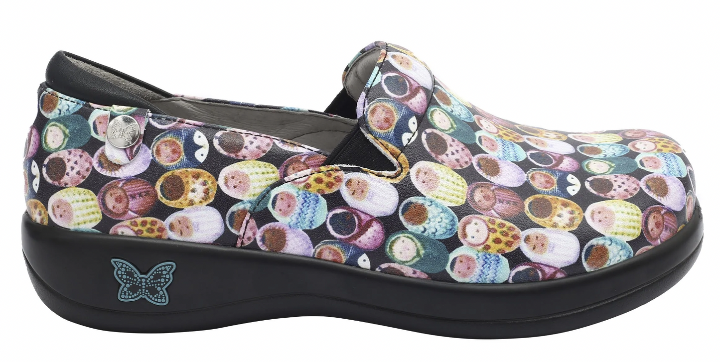 Alegria Womens Keli Professional Slip-On Leather Shoes - Fresh Baked Black-9