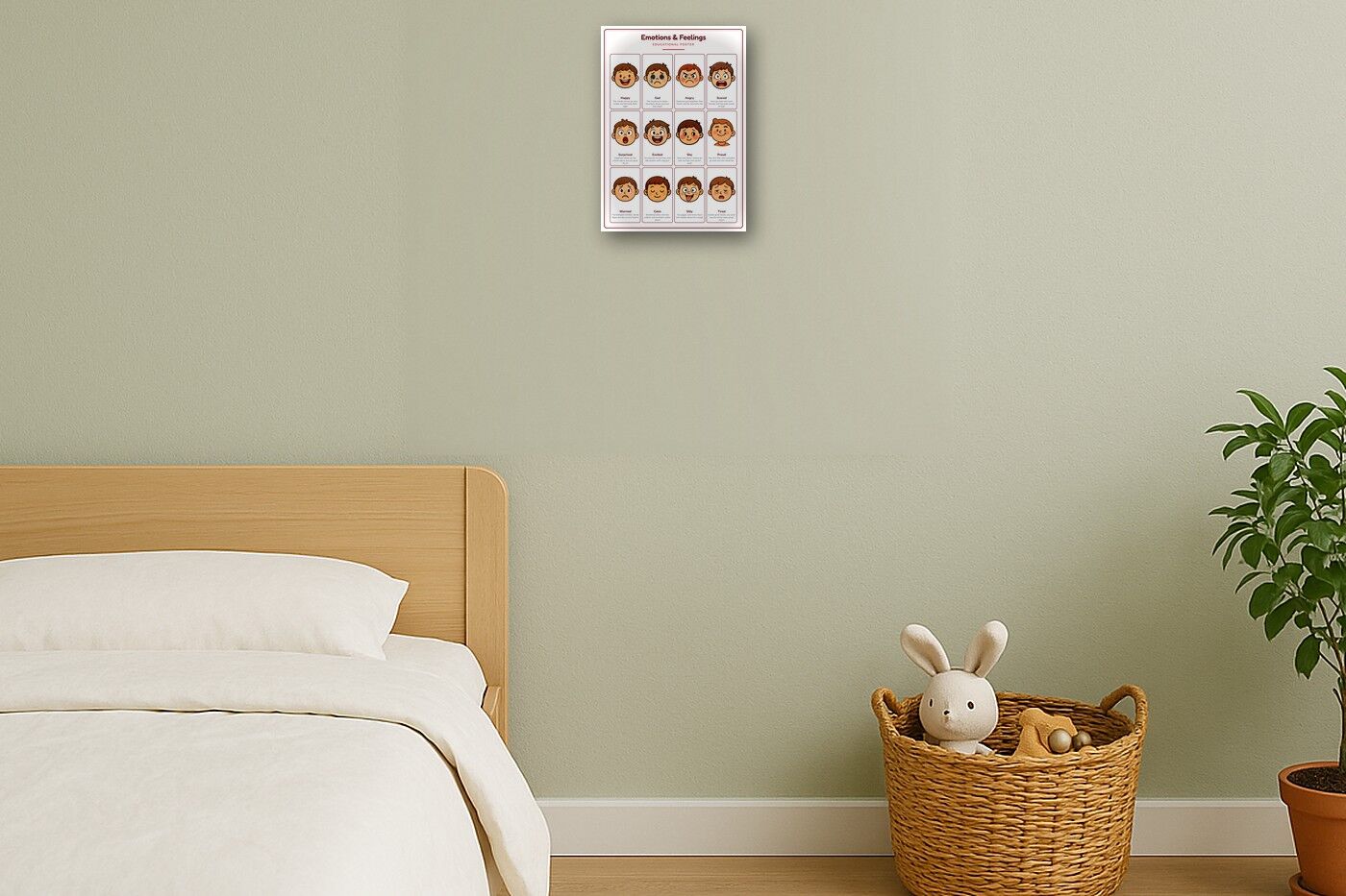 Emotions & Feelings: A4 Matte Laminated Educational Poster Print - 210x297mm