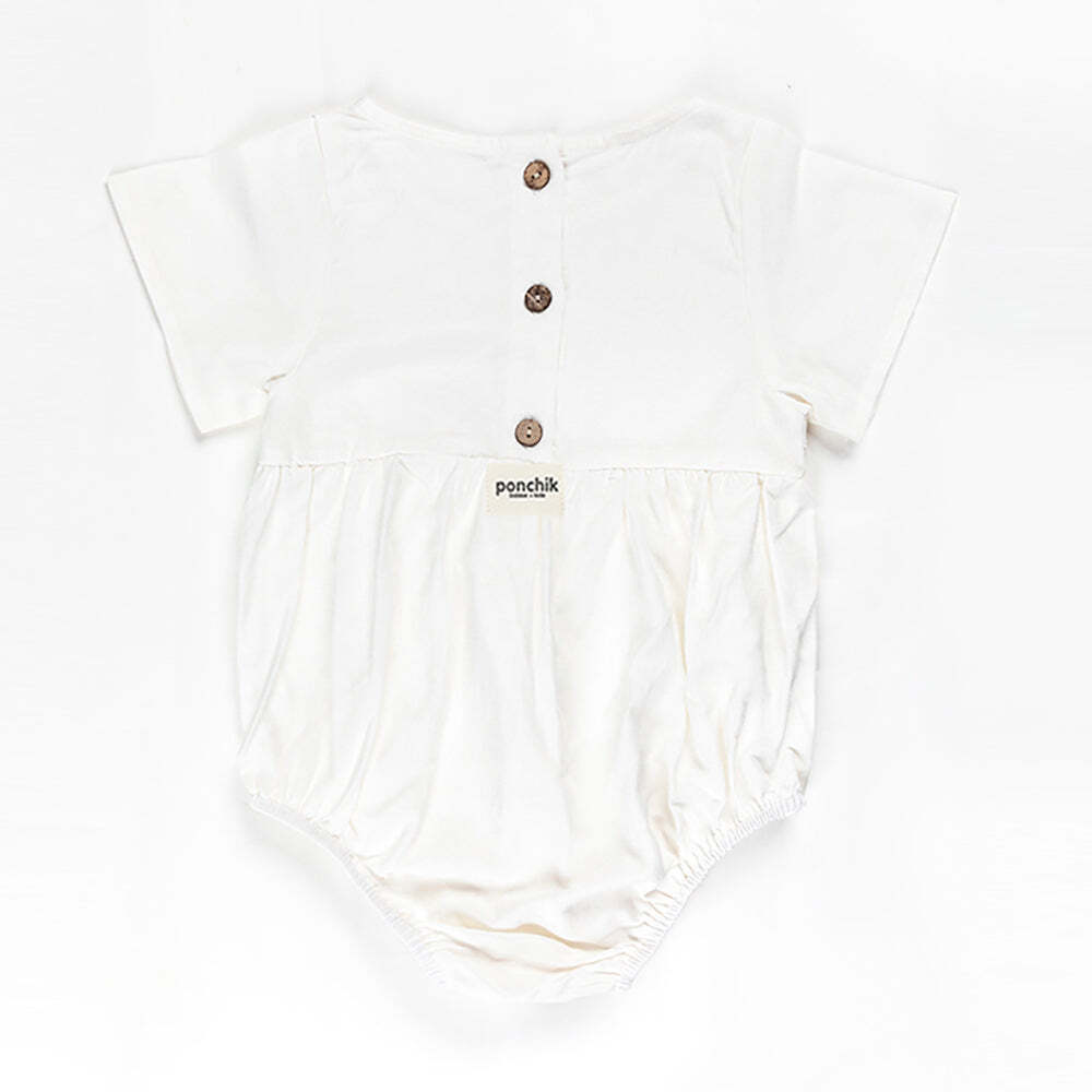 Ponchik Babies + Kids - Linen Romper - Daisy - Size 2 Years Old-3