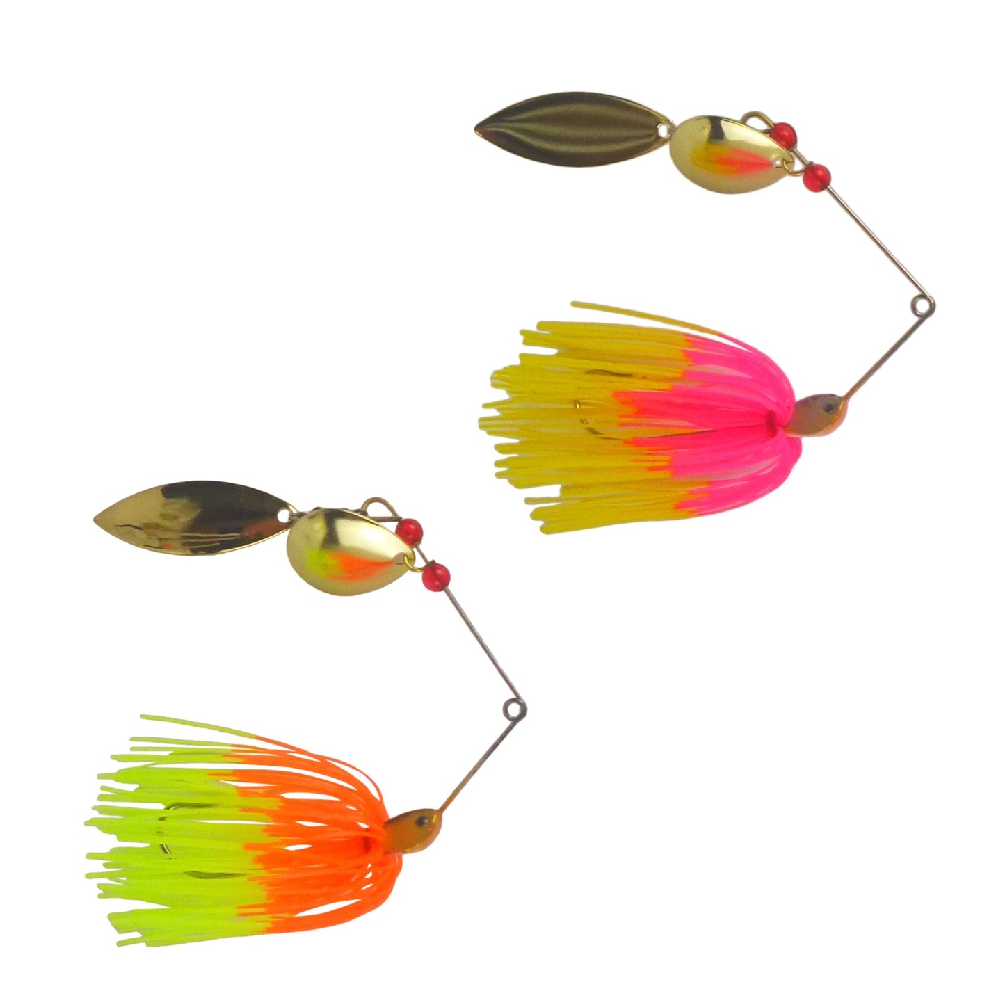 Dekoi 15gm LS17 Closed Eye Spinnerbait, Orange Lime, Qty 2-1