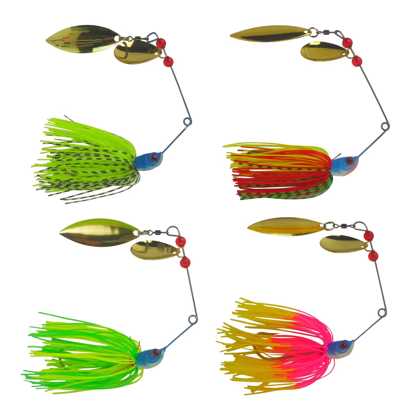 Dekoi 18gm LS20 Closed Eye Spinnerbait, Fluro Green, Qty 2-1