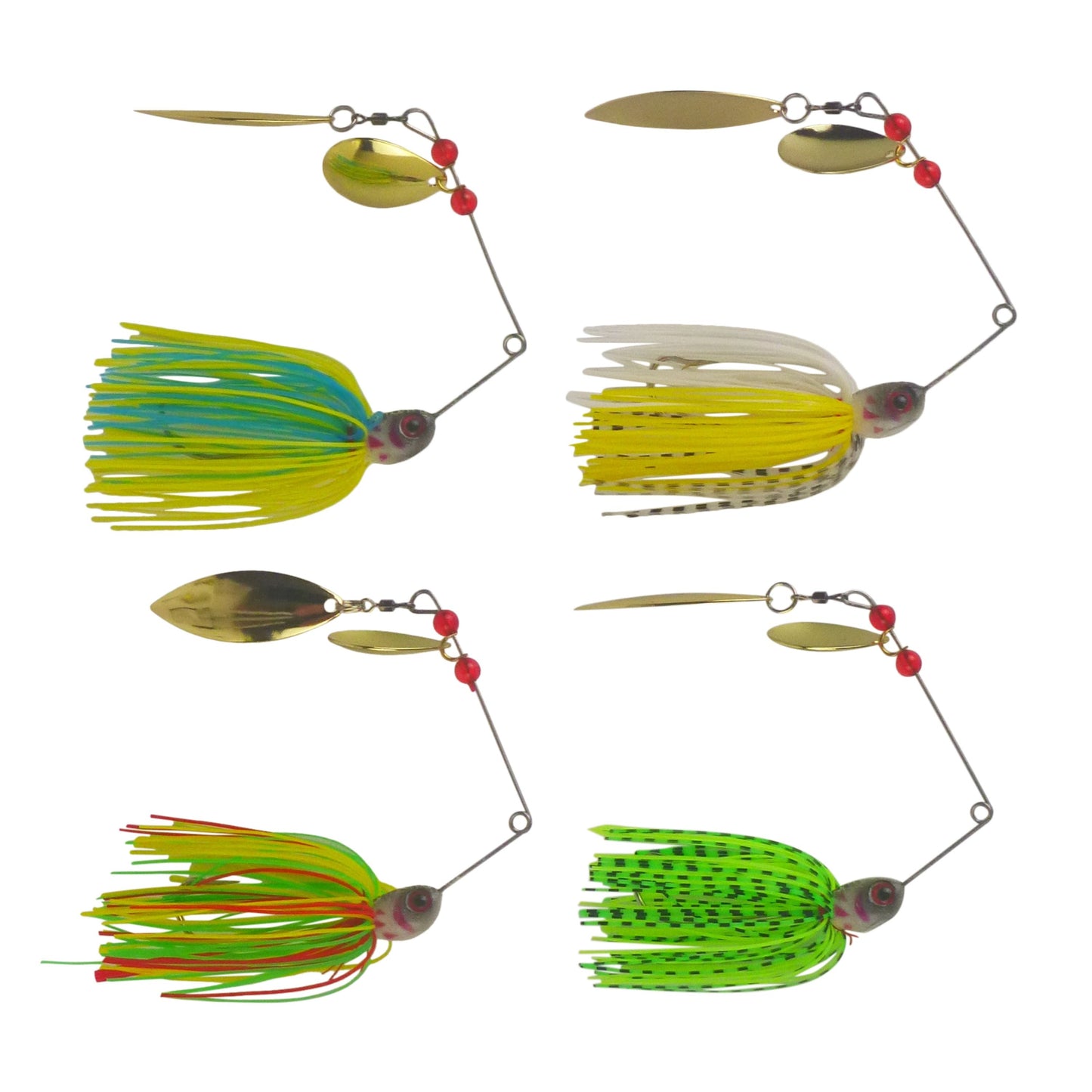 Dekoi 20gm LS22 Closed Eye Spinnerbait, Yellow Blue, Qty 2-1