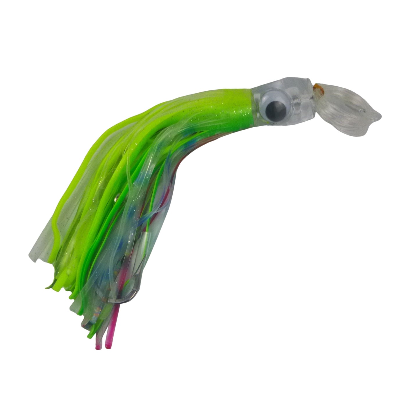 Swimerz Trolling Lure Rigs, 95gm, 23cmL, Size 8/0 Hook, Lime Spider, 2 pack-0