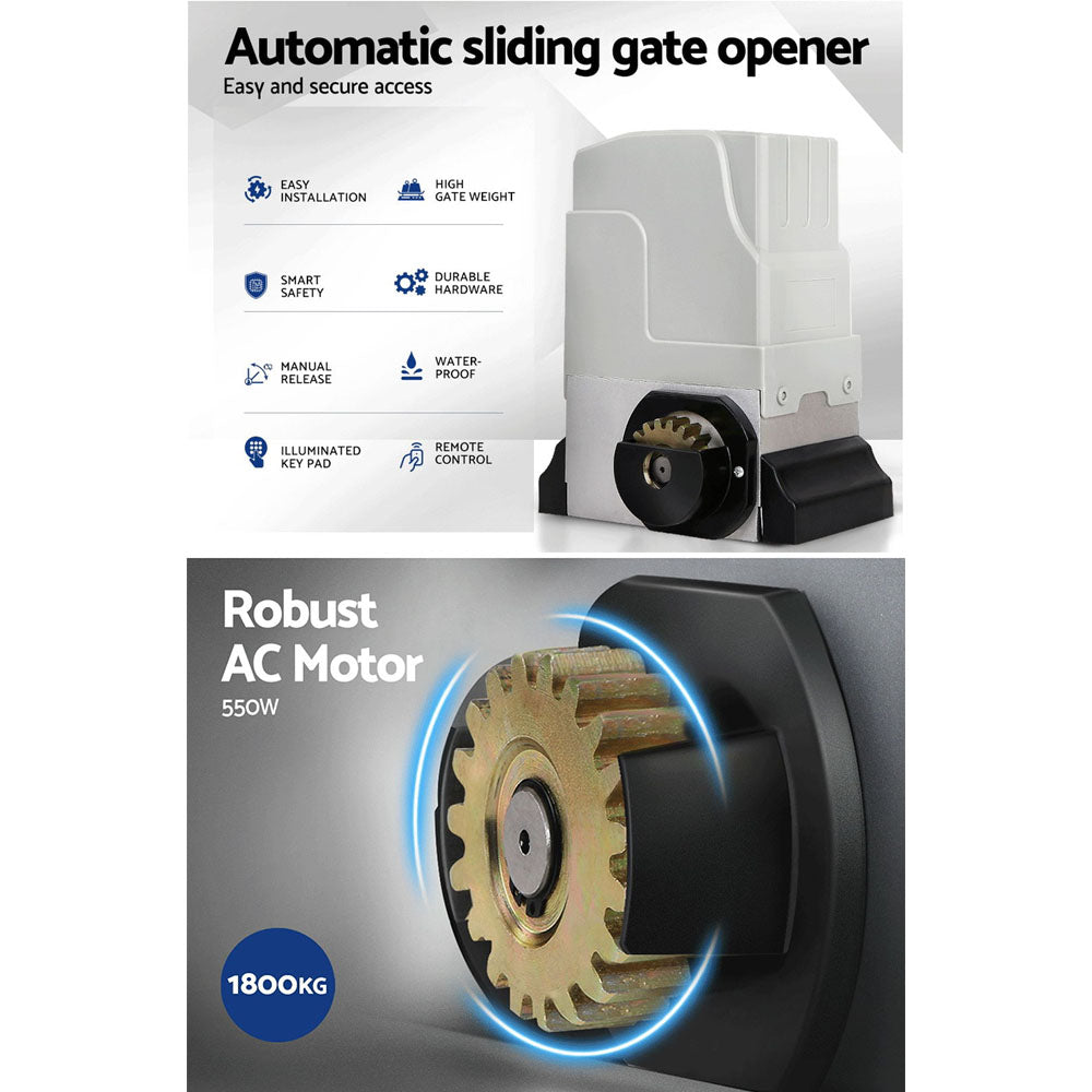 Lockmaster Automatic Sliding Gate Opener Kit 6M 1800KG-4