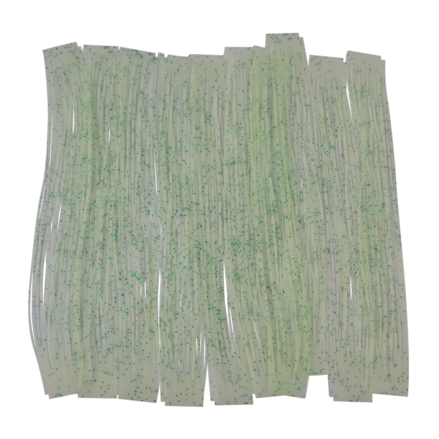 Artizan 22 strand silicon skirt, Lumo White with Green Flake, Pack of 20-0