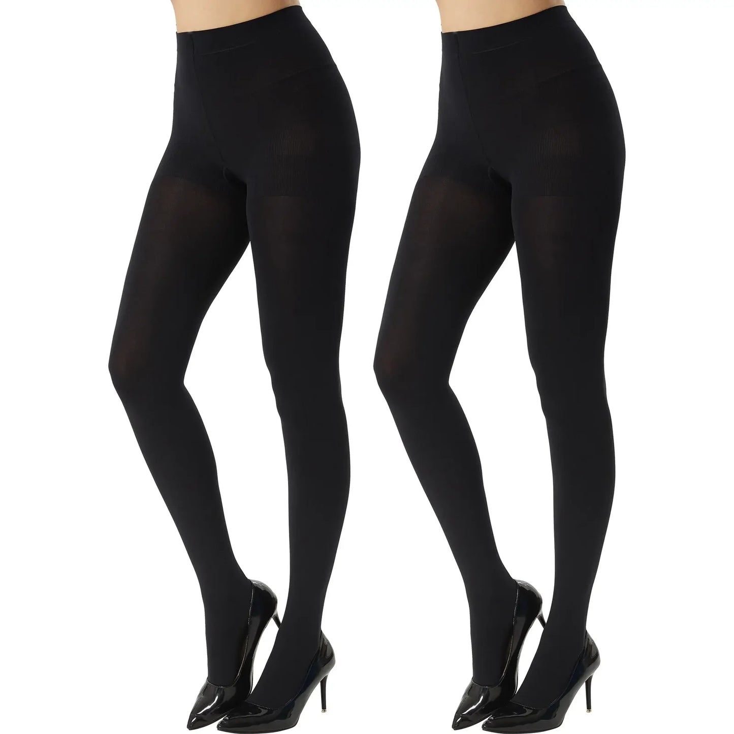 1 Pack of 2 Mannequin Pantyhose 13 Denier Hosiery Stockings in Black-0