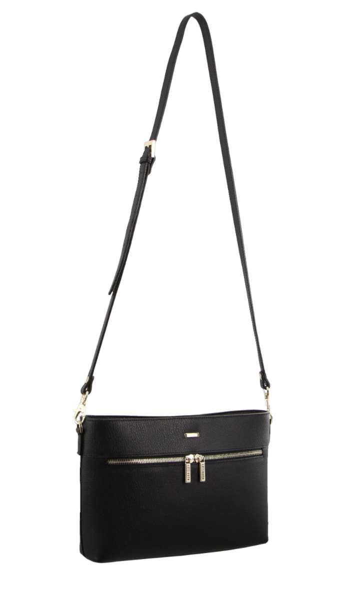 Morrissey Italian Structured Leather Cross Body Handbag (MO3028) Bag - Black-2