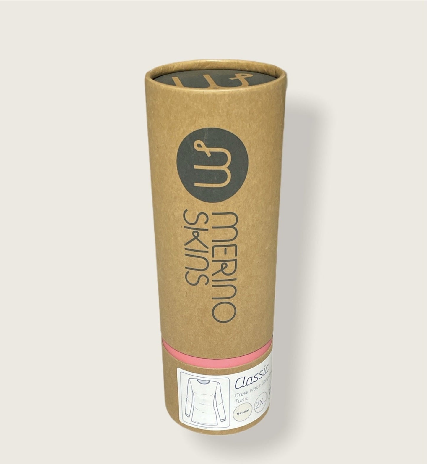 Womens Merino Wool Thermal Top Crew Neck Long Sleeve Underwear - Natural-7