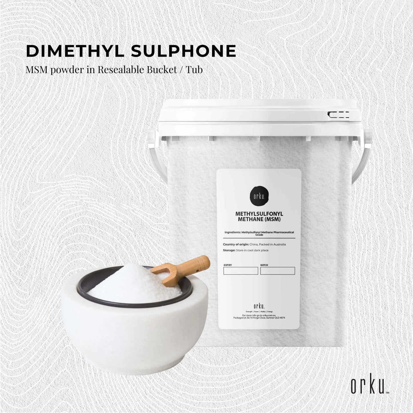 MSM Powder or Crystals Bucket - 99% Pure Methylsulfonylmethane Dimethyl Sulfone-2