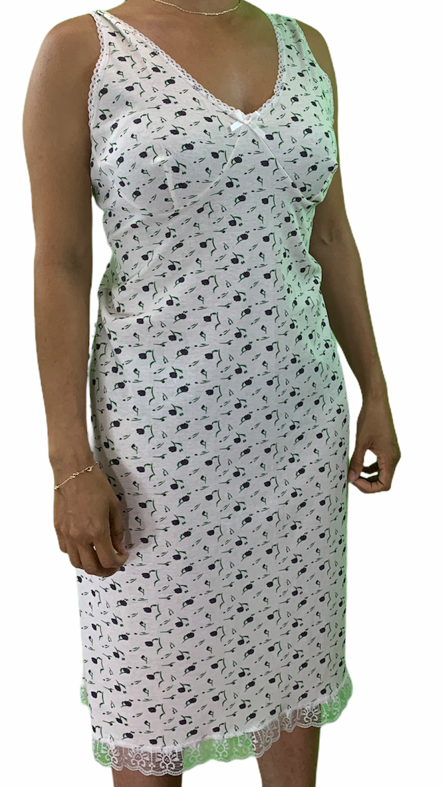 Womens Ladies Cotton Nightie Night Gown Slip Petticoat PJs Sleepwear Singlet Dress-9