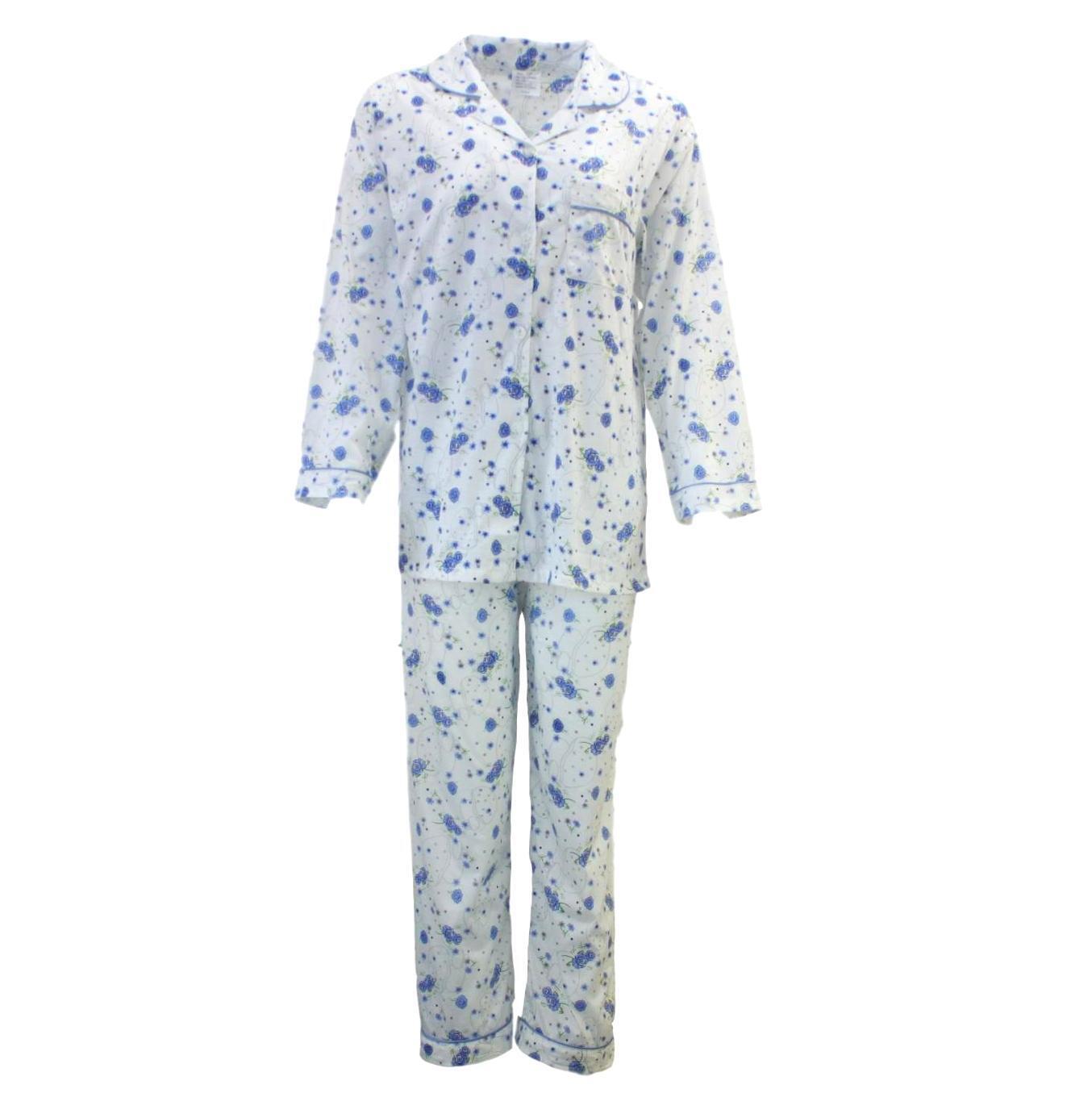 Womens PYJAMAS PJs Set Pajamas Ladies Cotton PJ Womens Long Sleeve Sleepwear-10