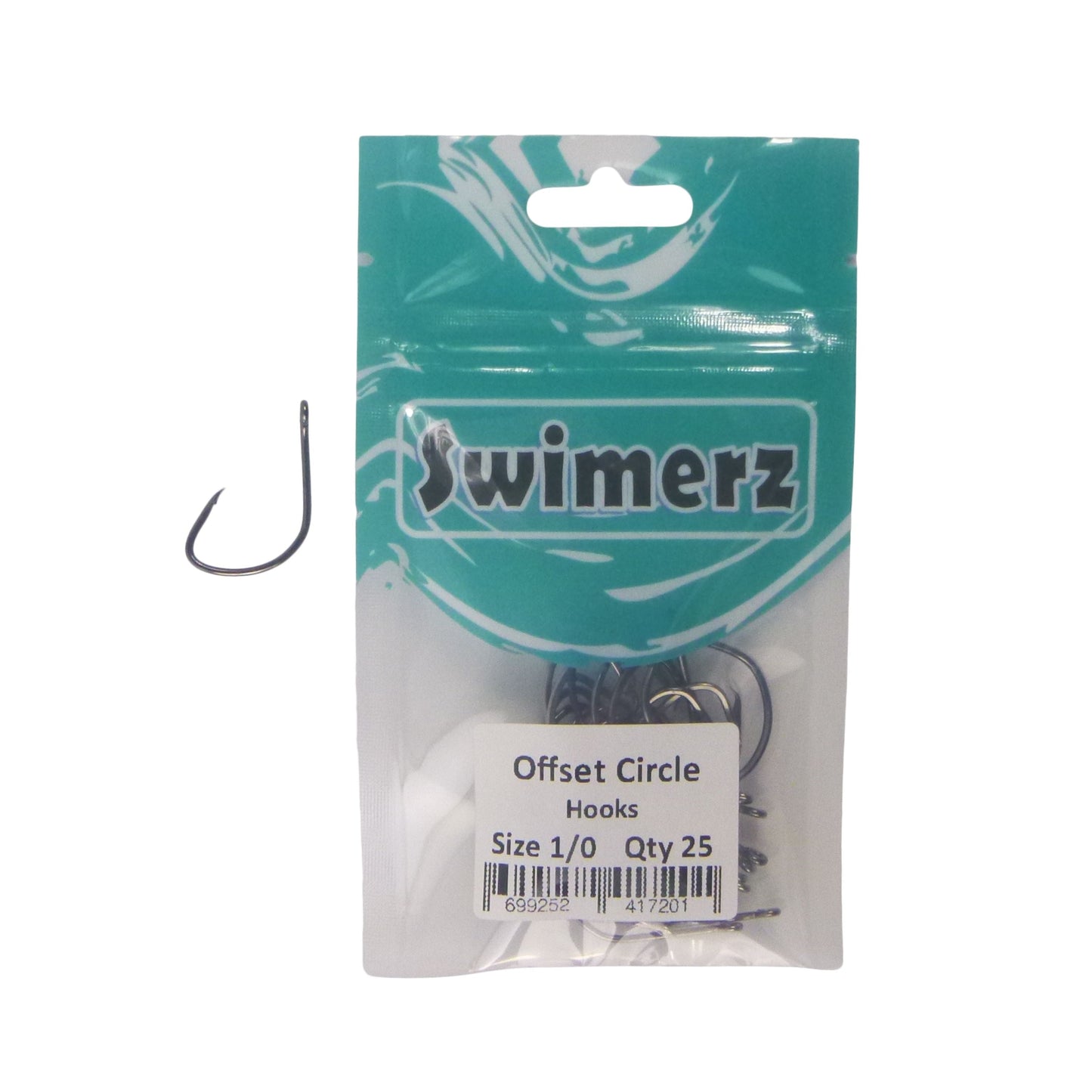 Swimerz 1/0 Offset Circle Hook 25 Pack-1