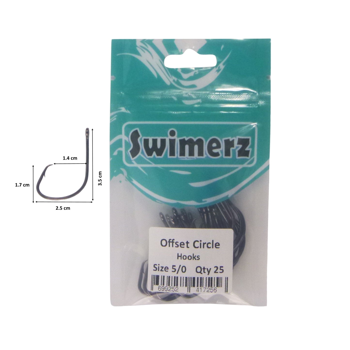 Swimerz 5/0 Offset Circle Hook 25 pack-2