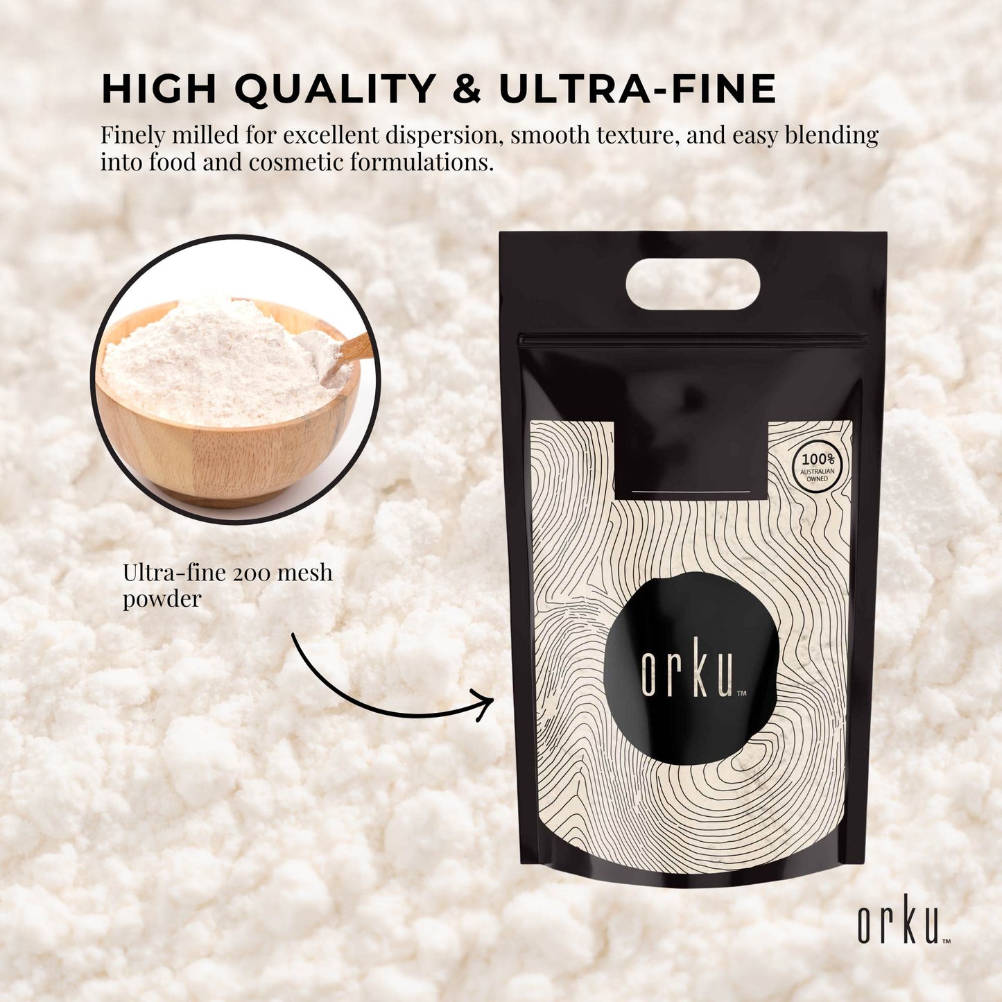 Orku 5Kg Xanthan Gum Thickener Pure Fine Powder 200 Mesh FCC E415 Food Additive-3