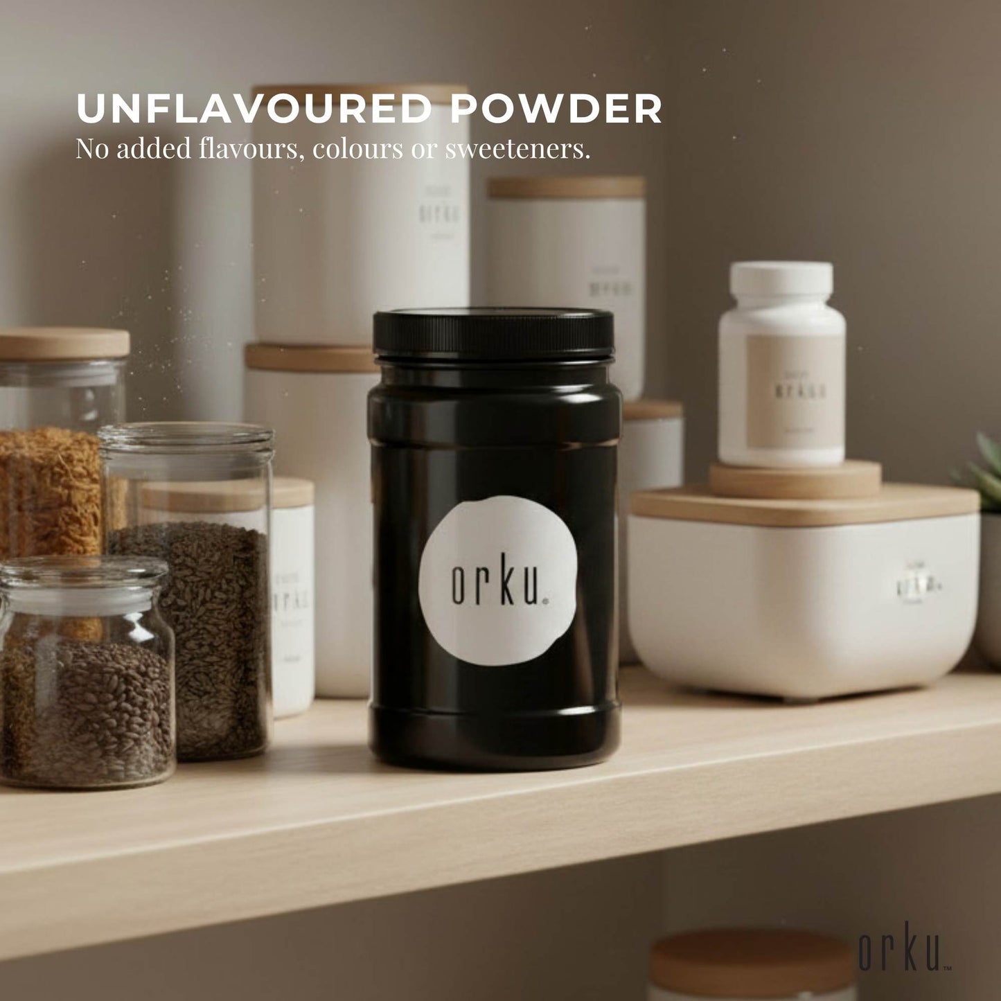 Orku 1Kg Magnesium Bisglycinate Powder Unflavoured Chelated - Jar-4