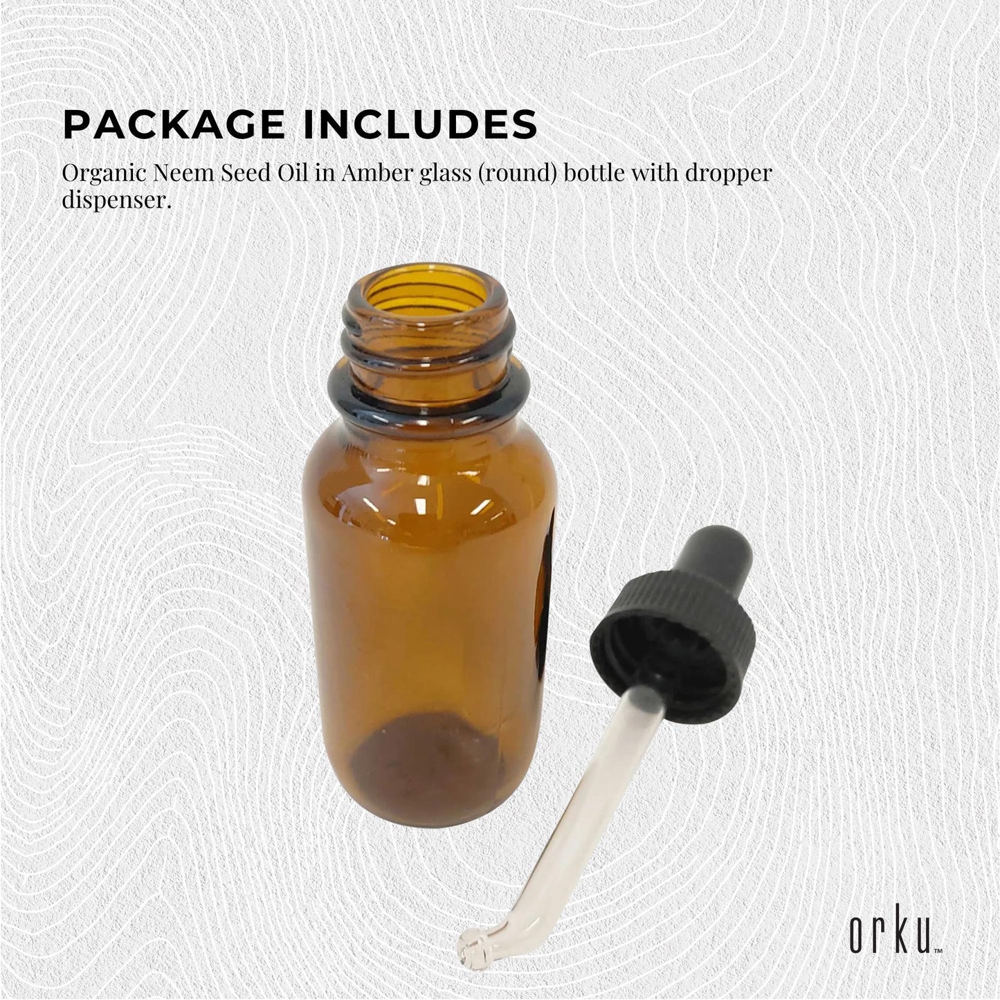 Orku 25ml Organic Neem Seed Oil - Debitterised Cold Pressed Azadirachtin Indica-2