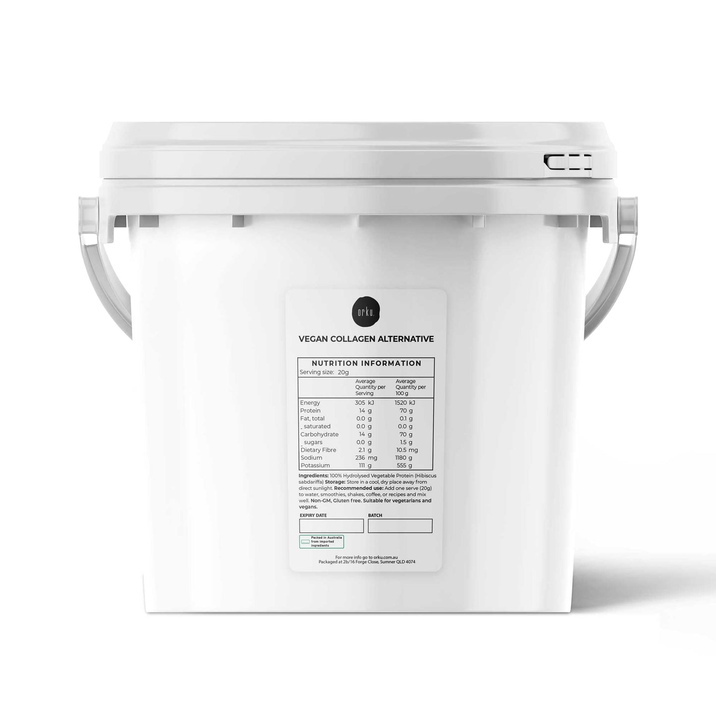 Orku Vegan Collagen Plant Based Alternative Powder Hydrolysed Protein Tub-2