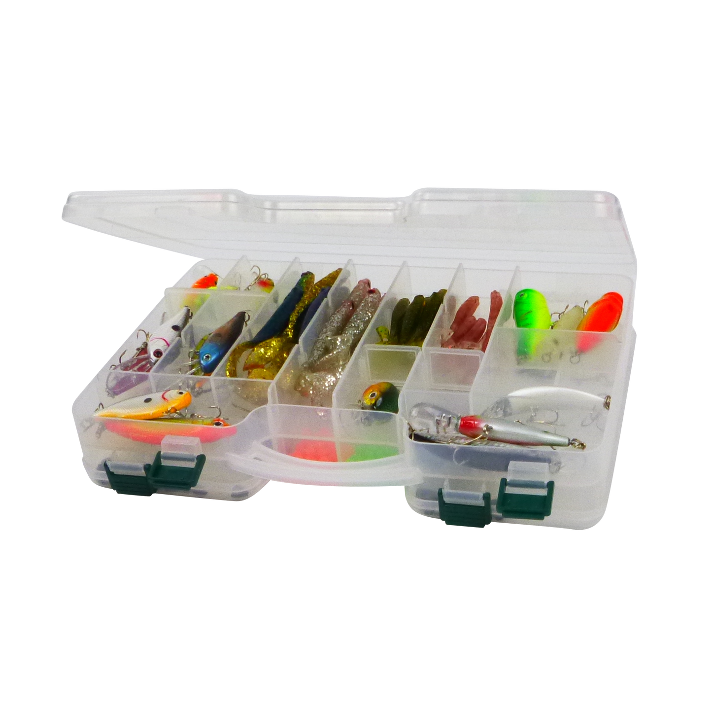 Rig Ezy 44 Compartment Double-sided Tackle Box. 295mmL x 210mmW x 6ommD-1