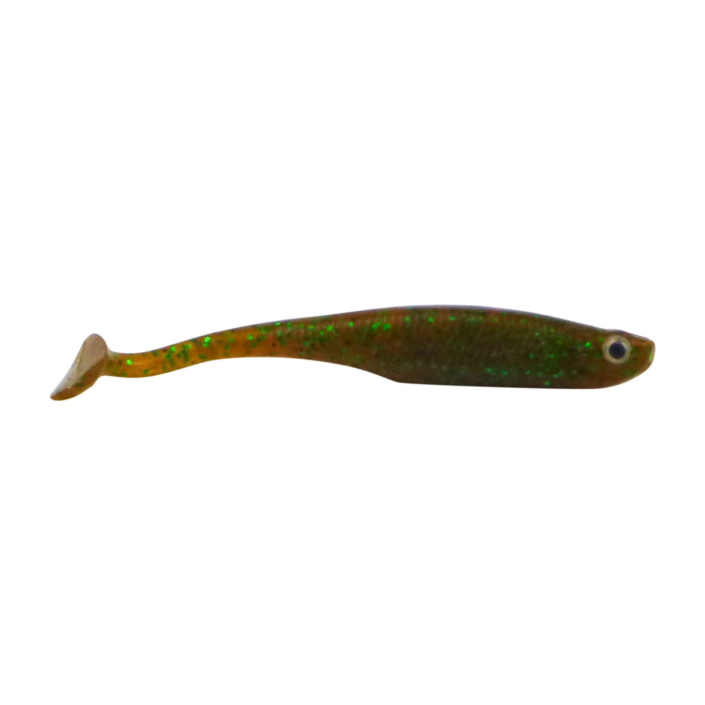 Swimerz Soft Shad 100mm Paddle Tail lure, Green Pumpkin, 6 pack-0