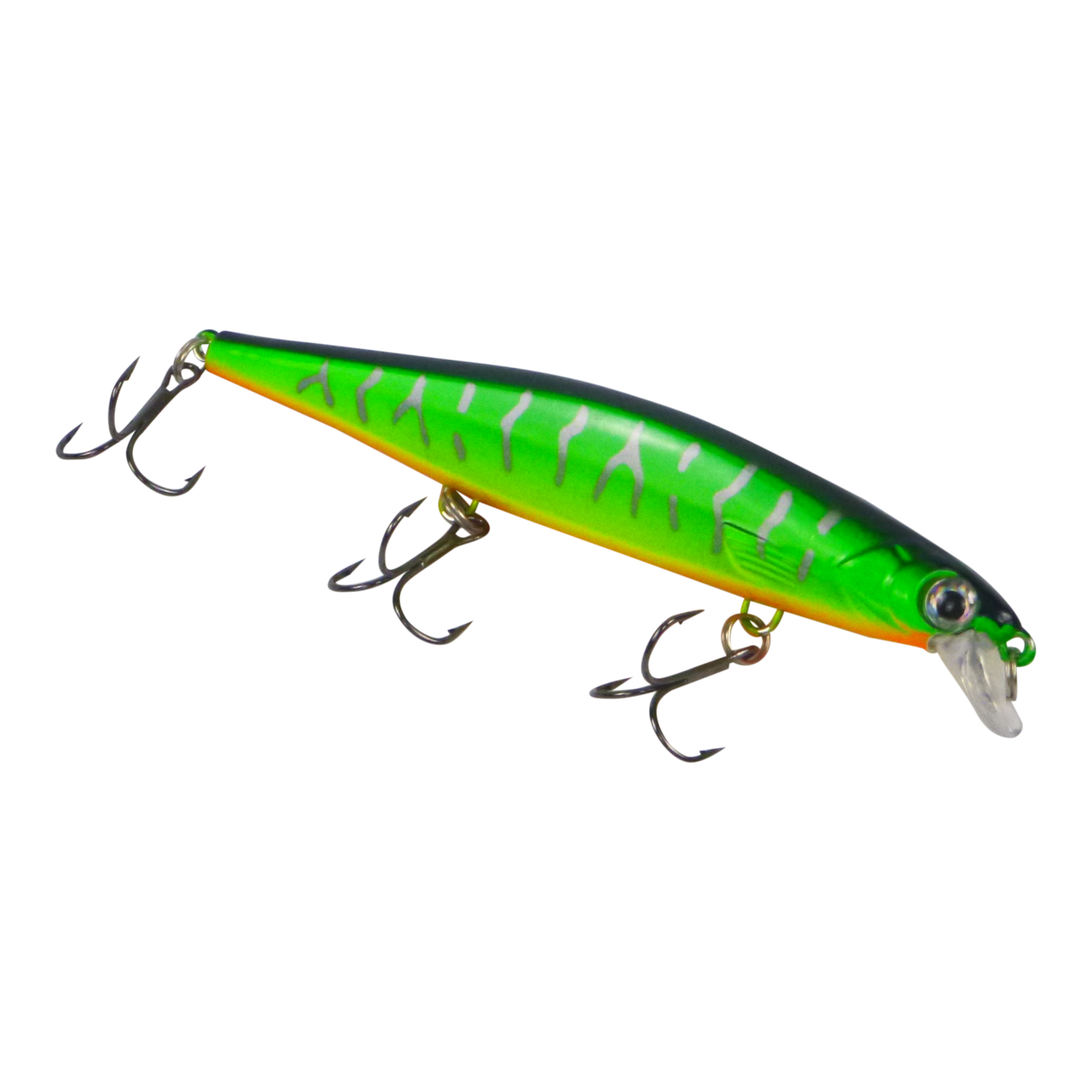 Finesse 'Chudan' 110mm Sinking/Diving Minnow, Lime Green-0