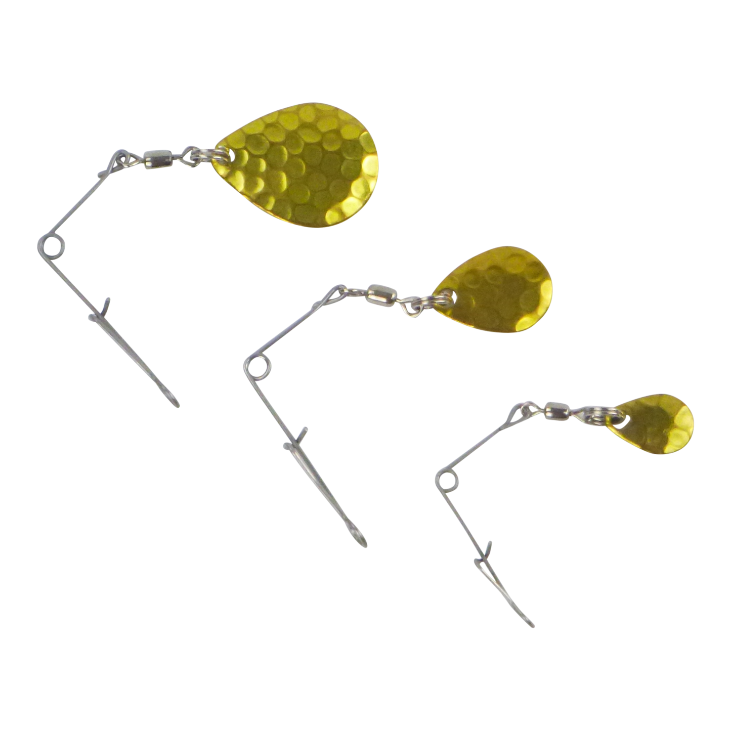 Swimerz Jig Spinner, Medium, Hammered Brass, 5 Pack-0
