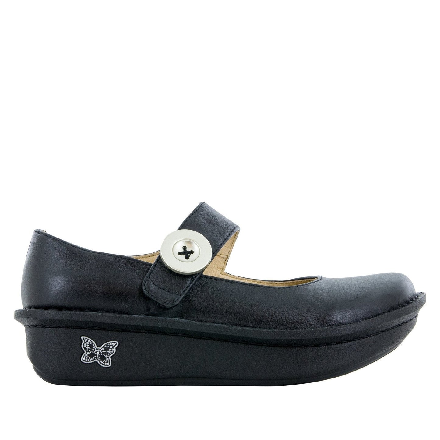 ALEGRIA Paloma Nursing Shoes Slip On Womens Work Working Hospitality - Black Nappa-4