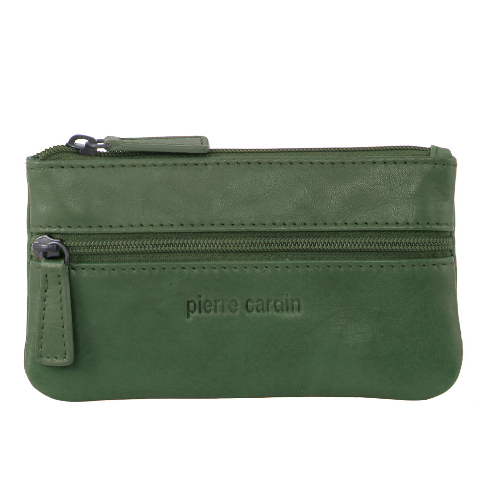 Pierre Cardin Ladies Womens Genuine Leather RFID Coin Purse Wallet - Grape Leaf-1