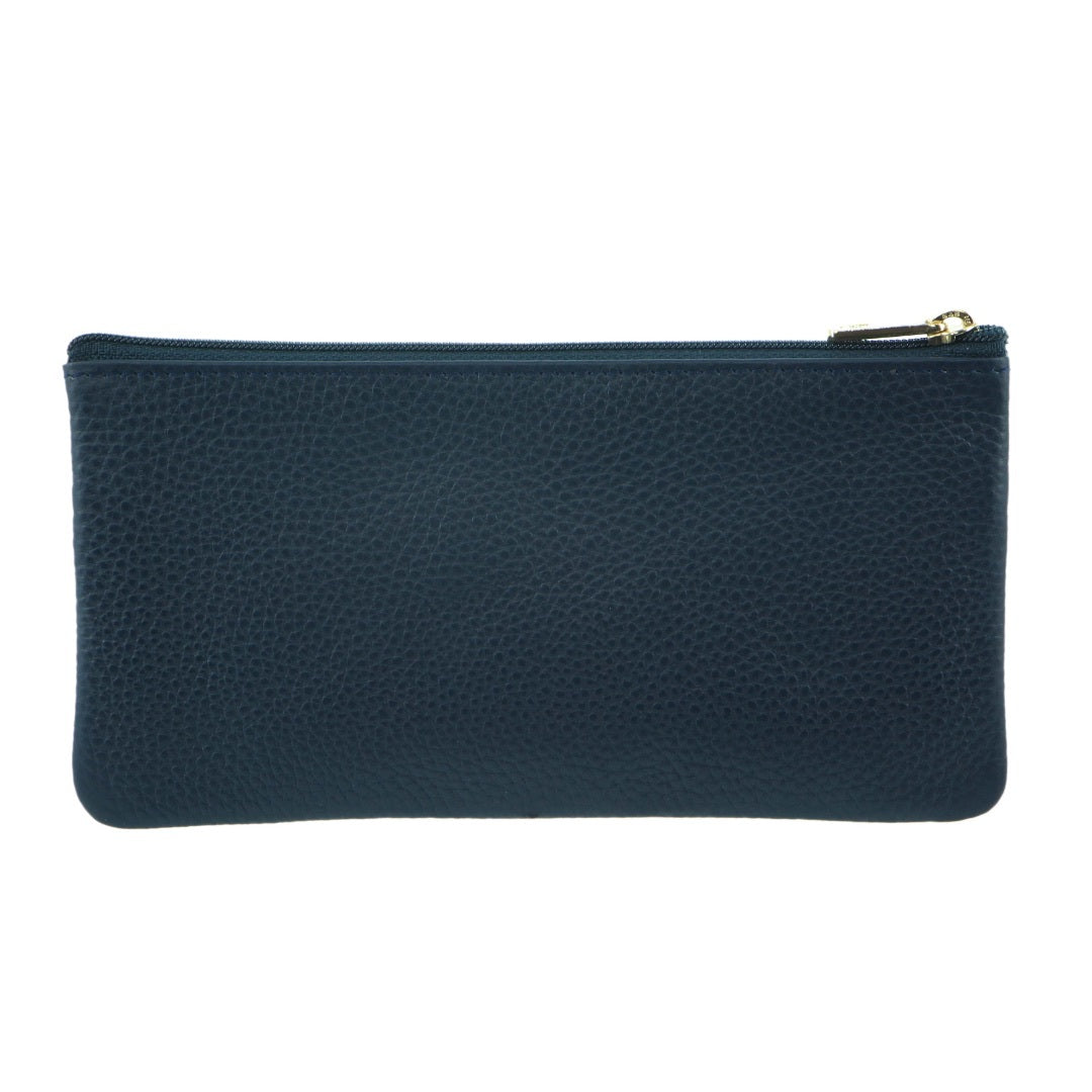 Pierre Cardin Ladies Womens Genuine Soft Leather Italian Wallet - Navy-2