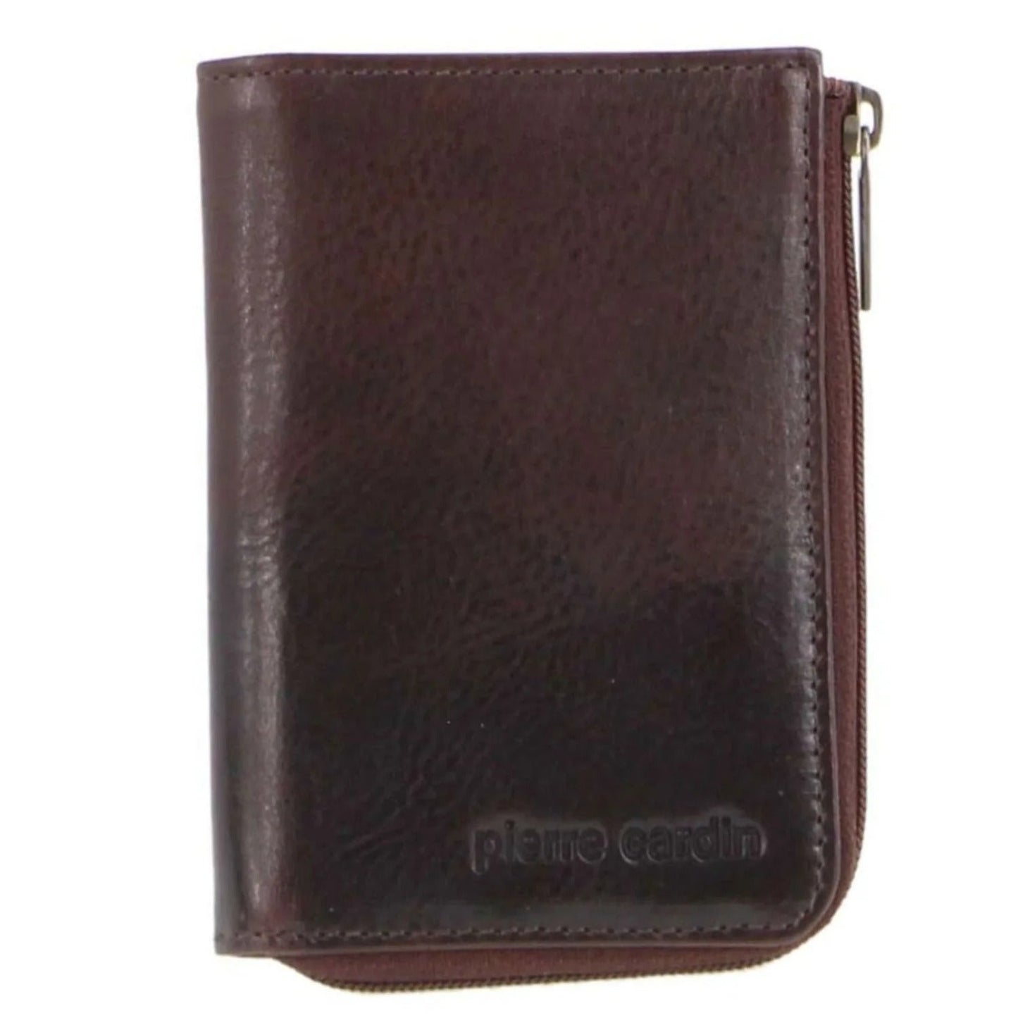 Pierre Cardin Mens Key & Credit Card Holder Italian Leather Wallet - Chocolate-3