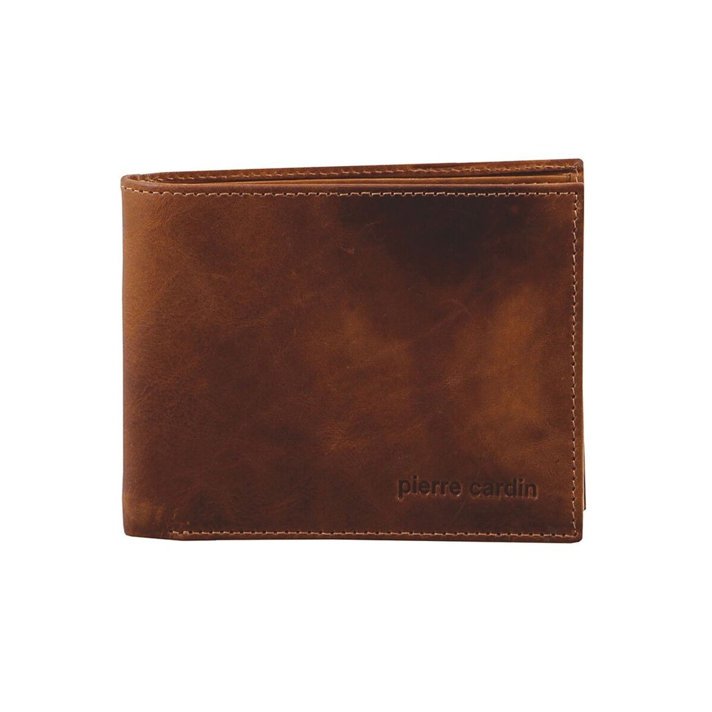 Pierre Cardin Mens Soft Rustic Leather RFID Protected Wallet - Cognac-3