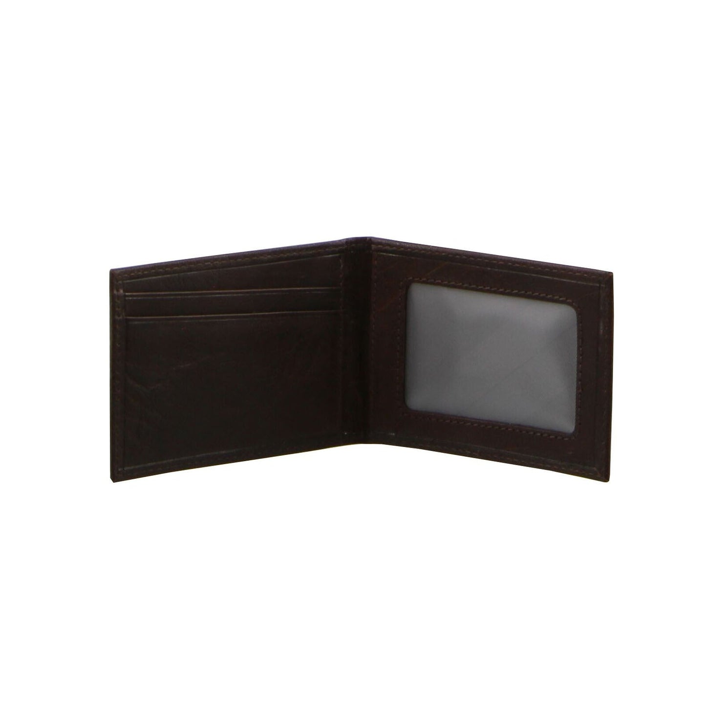 Pierre Cardin Mens Rustic Leather Bi-Fold Wallet Card Holder - Brown-3