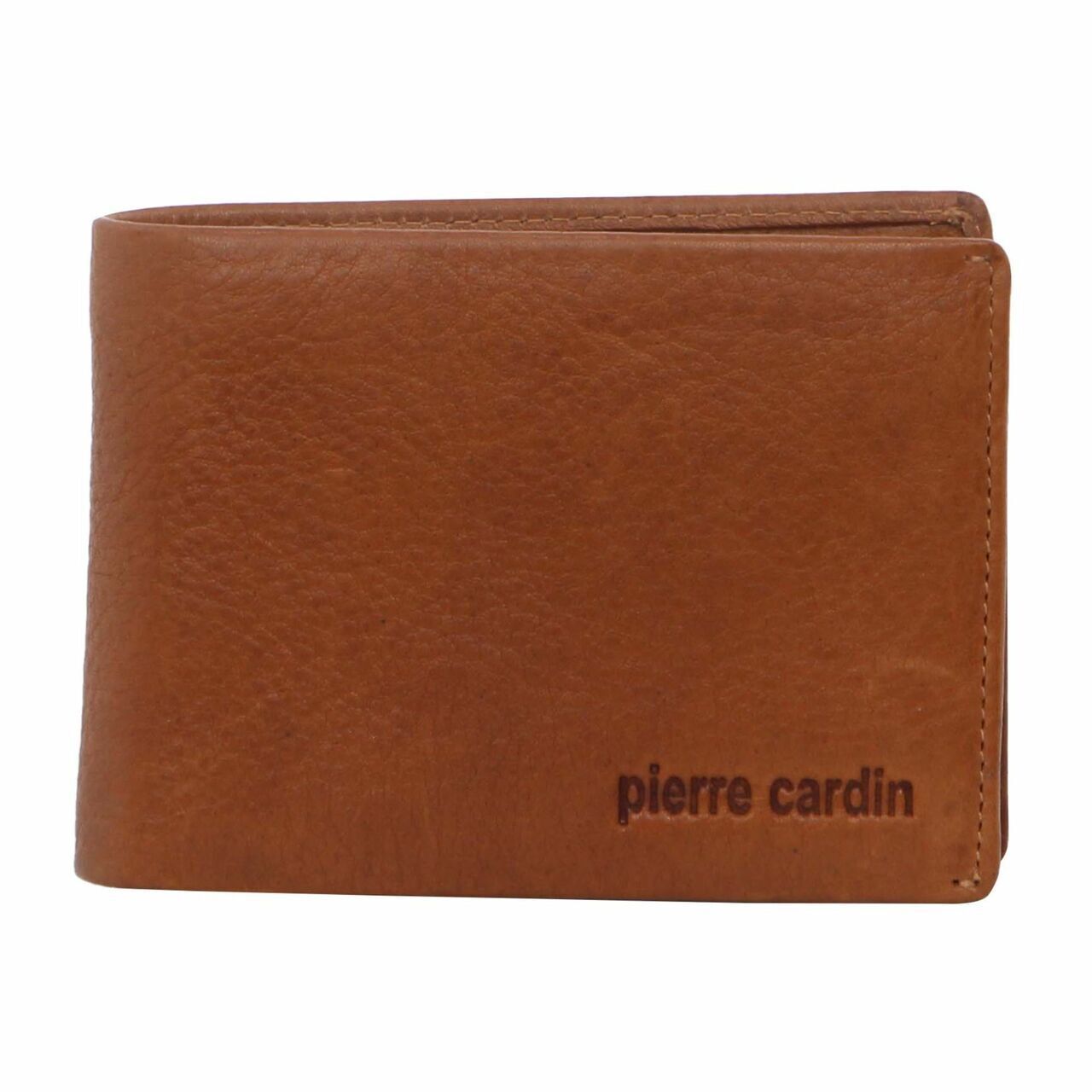 Pierre Cardin Mens Rustic Leather Bi-Fold Wallet RFID Protected - Tan-2