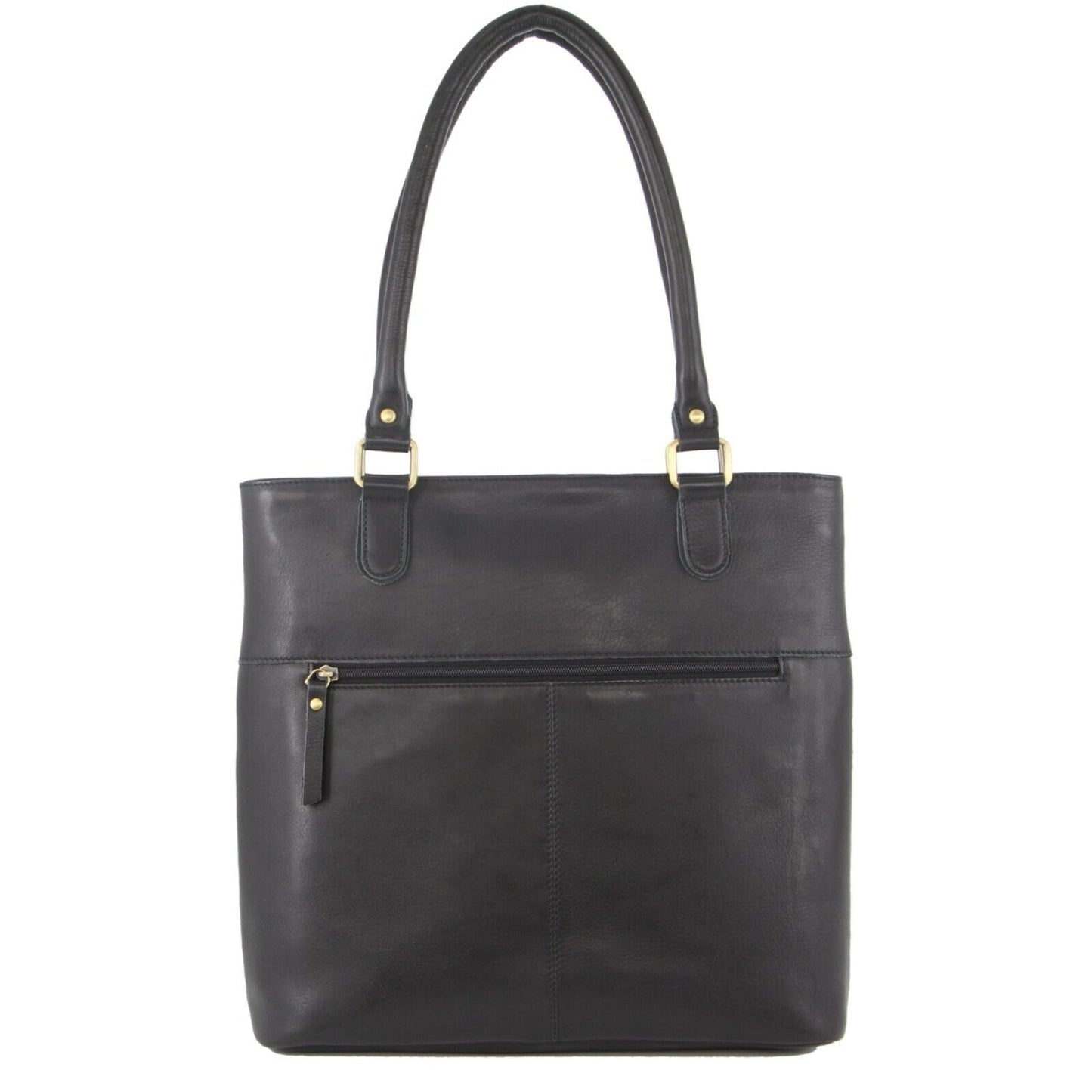 Pierre Cardin Womens Leather Perforated Shoulder Bag with stud Detailing - Black-3