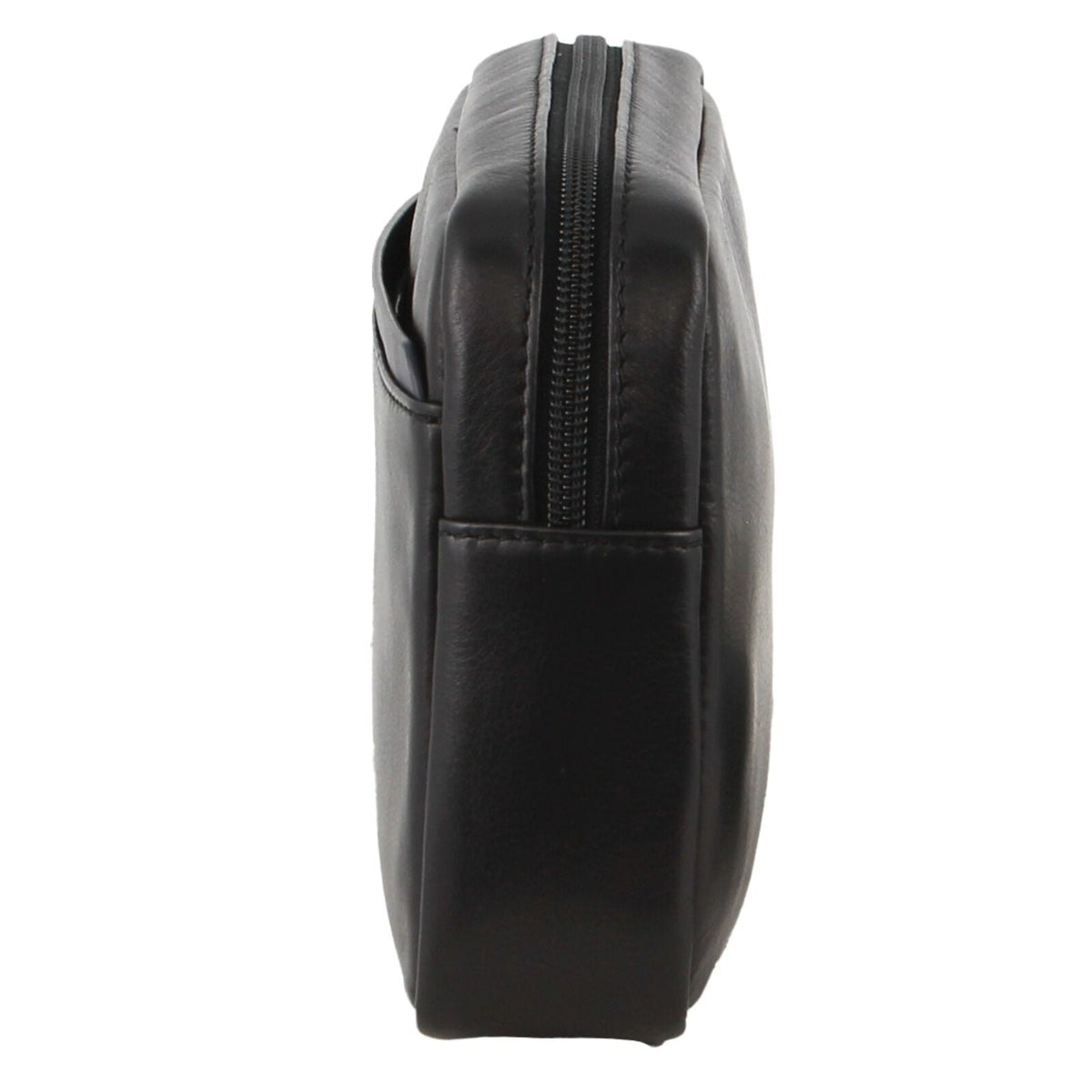 Pierre Cardin Mens Leather Travel Organizer in Black/Navy