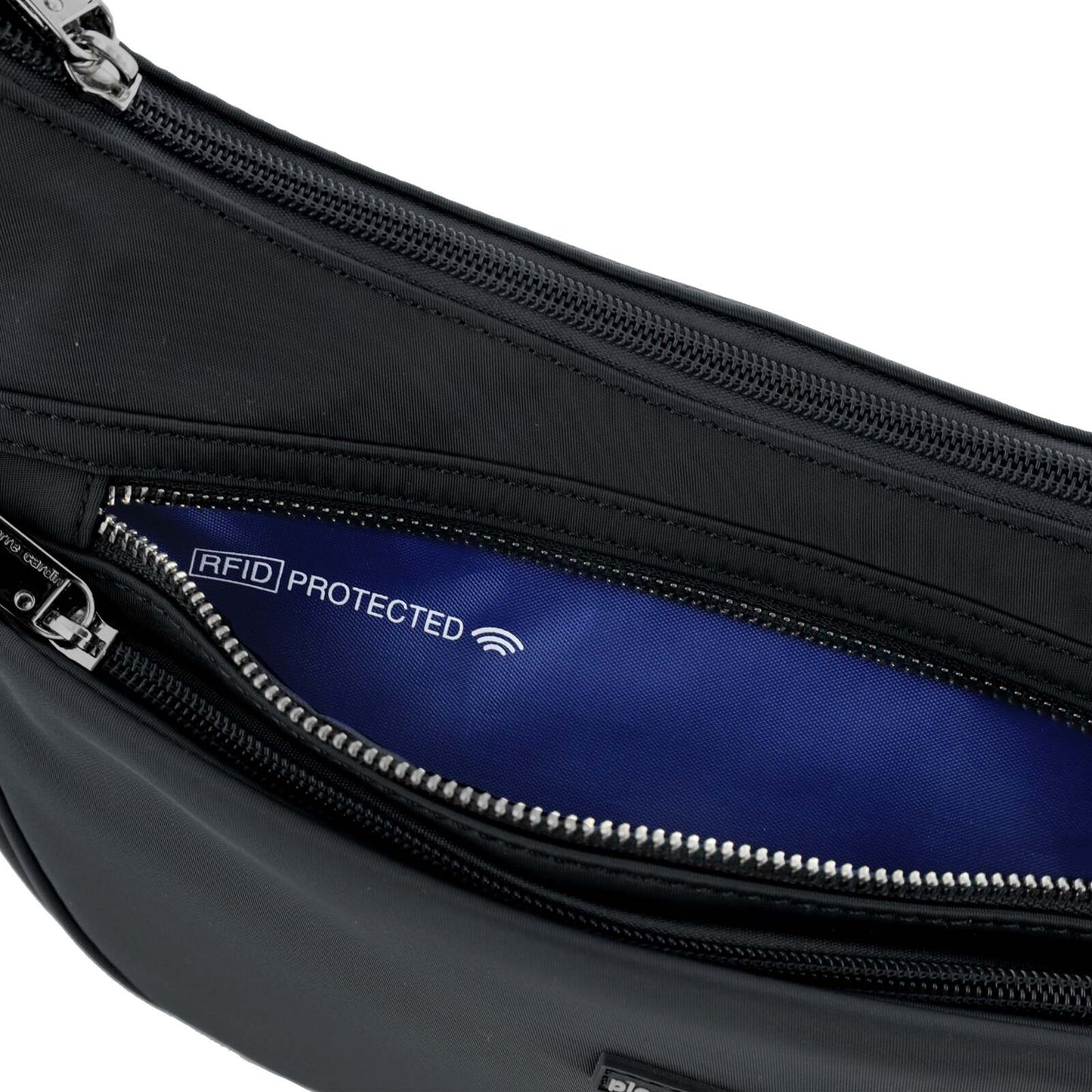 Pierre Cardin Slash Proof Anti Theft RFID Nylon Crossbody Bag in Black-4