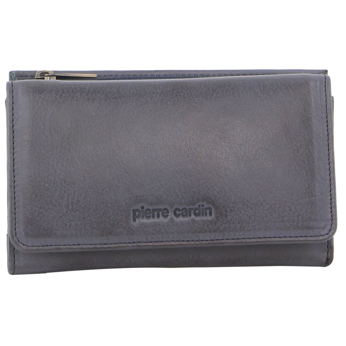 Pierre Cardin Womens Soft Italian Leather RFID Purse Wallet Rustic - Teal-2